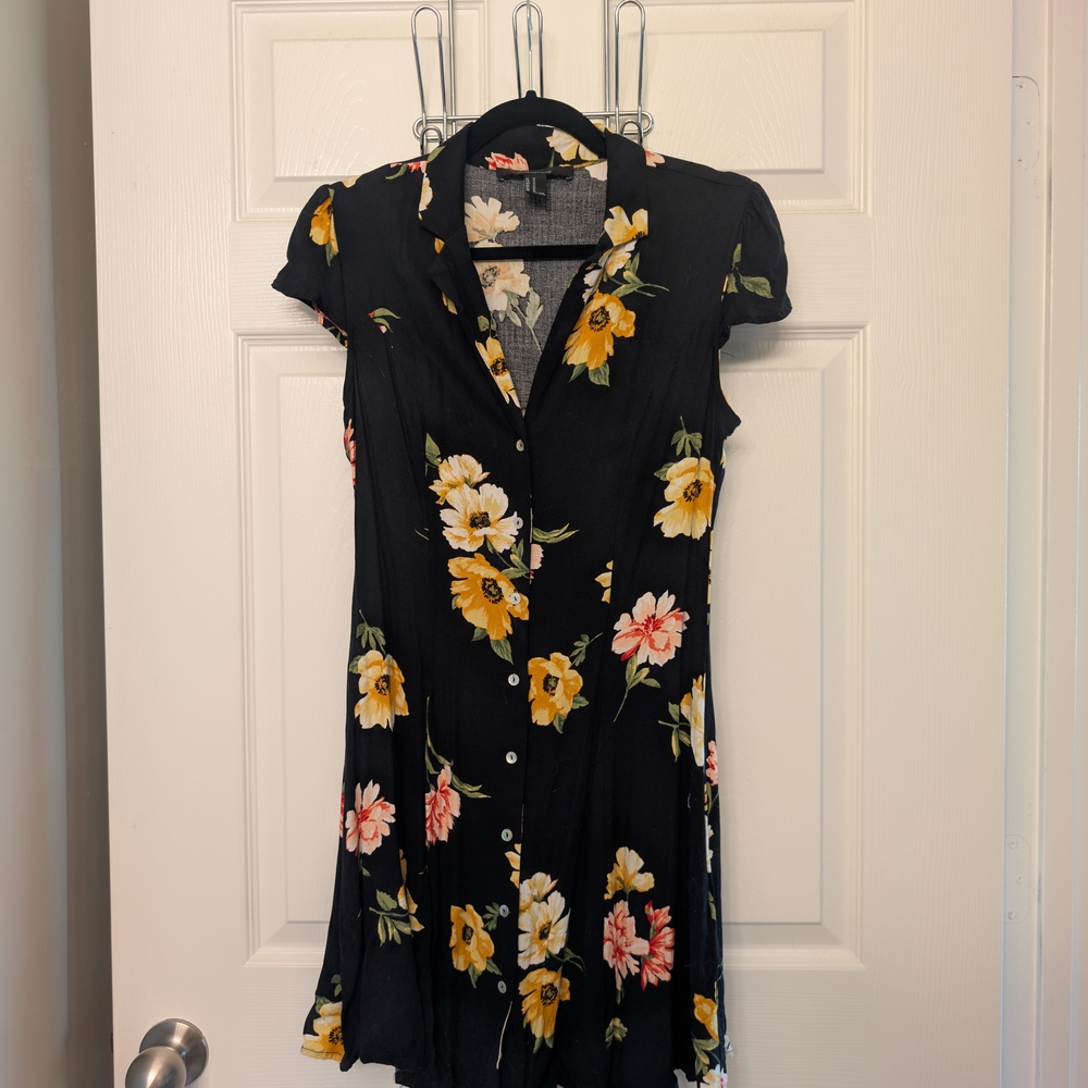 Floral Black Dress